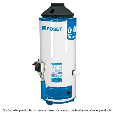 Calentador de paso, rápida recup, 9L, 2 serv, gas nat, FOSET | CALE-9PA-N | 47924