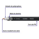 CABCO-6500 | Metro de cable coaxial RG6 en carrete de 500 m, Volteck