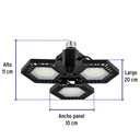 ABA-700L | Luminario de LED 65 W, aluminio con 3 paneles abatibles