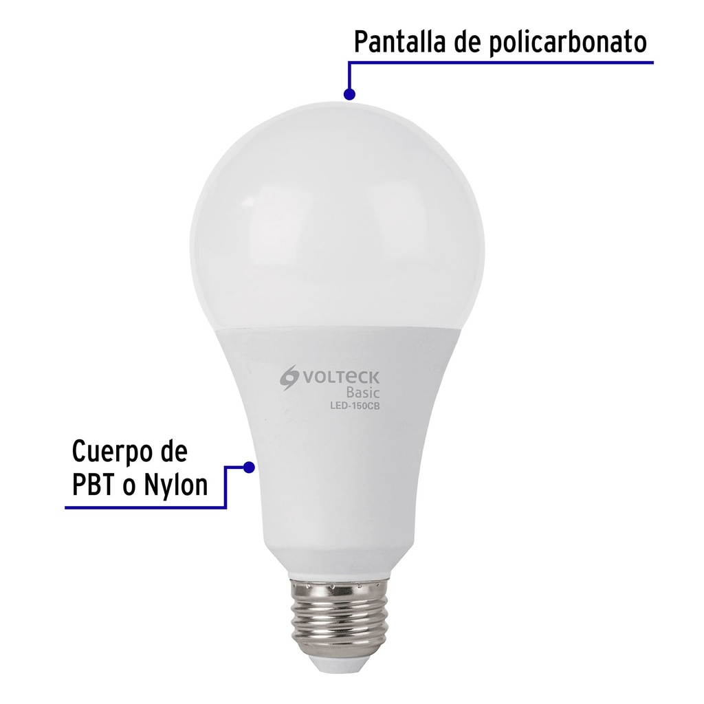 LED-150CB | Lámpara LED A25 18 W (equiv. 125 W), luz cálida, caja, Basic