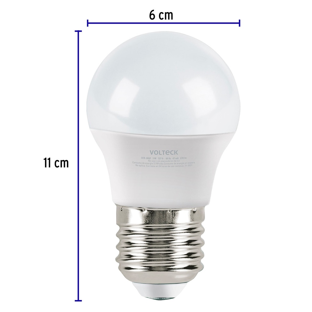 LED-60CBX4 | Pack de 4 lámparas LED A19 8 W (equiv. 60 W), luz cálida
