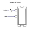 APSE-BI | Interruptor sencillo, marfil, línea Volteck Basic