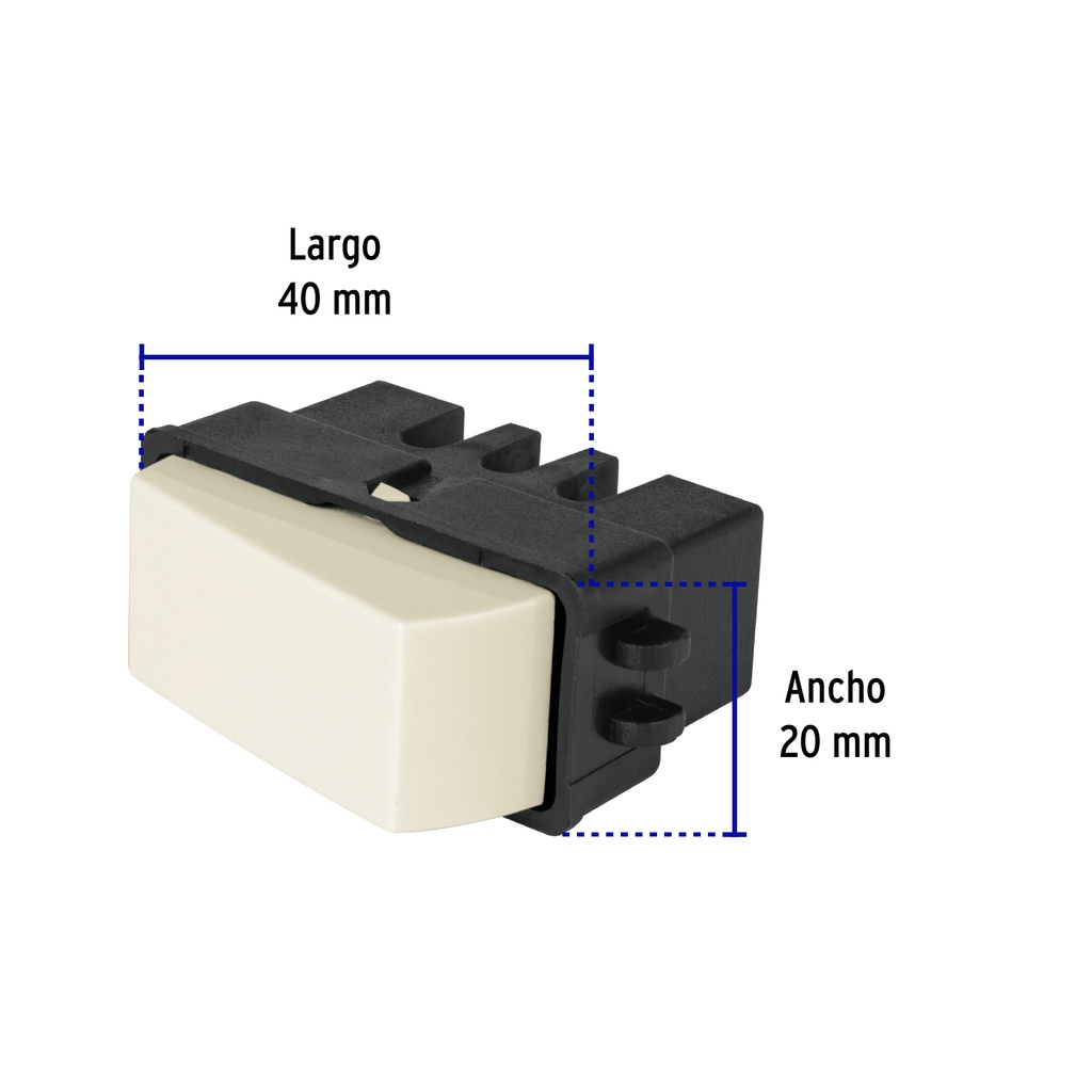 APSE-3BI | Interruptor de 3 vías, marfil, línea Volteck Basic
