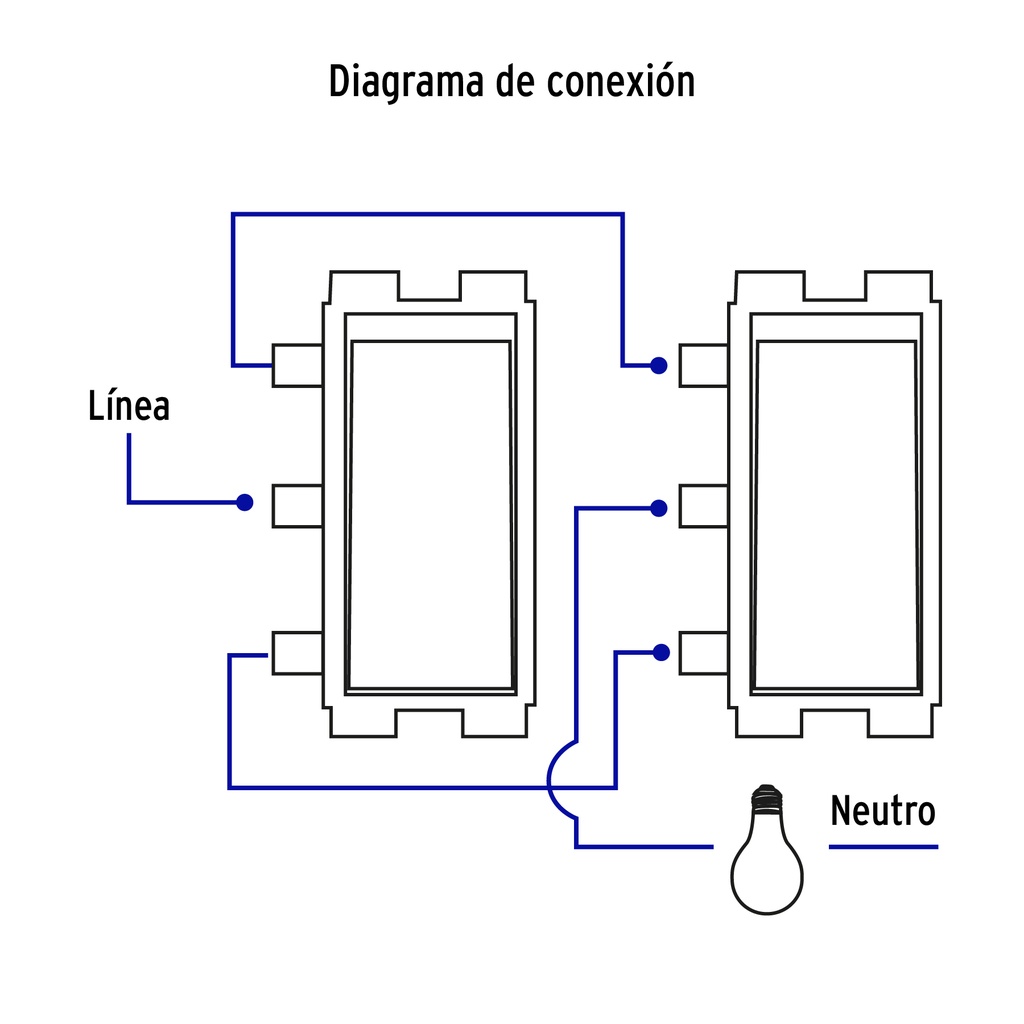 APSE-3BI | Interruptor de 3 vías, marfil, línea Volteck Basic