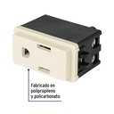 COA-BI | Contacto 2 polos + tierra, marfil, línea Volteck Basic