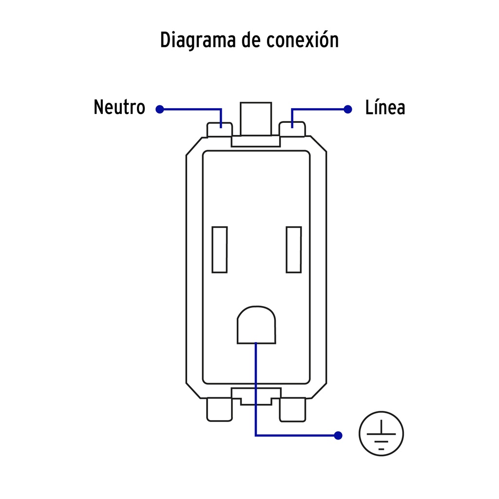 COA-BI | Contacto 2 polos + tierra, marfil, línea Volteck Basic