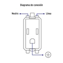 COA-BI | Contacto 2 polos + tierra, marfil, línea Volteck Basic
