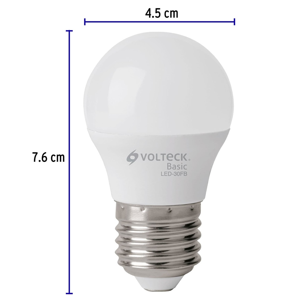 LED-30GFBX4 | Pack de 4 lámparas LED G45 3 W (equiv. 25 W), luz de día