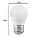 LED-30GCB | Lámpara LED G45 3 W (equiv. 25 W), luz cálida, caja, Basic