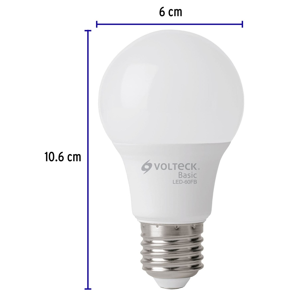 LED-60FB | Lámpara LED A19 8 W (equiv. 60 W), luz de día, caja, Basic