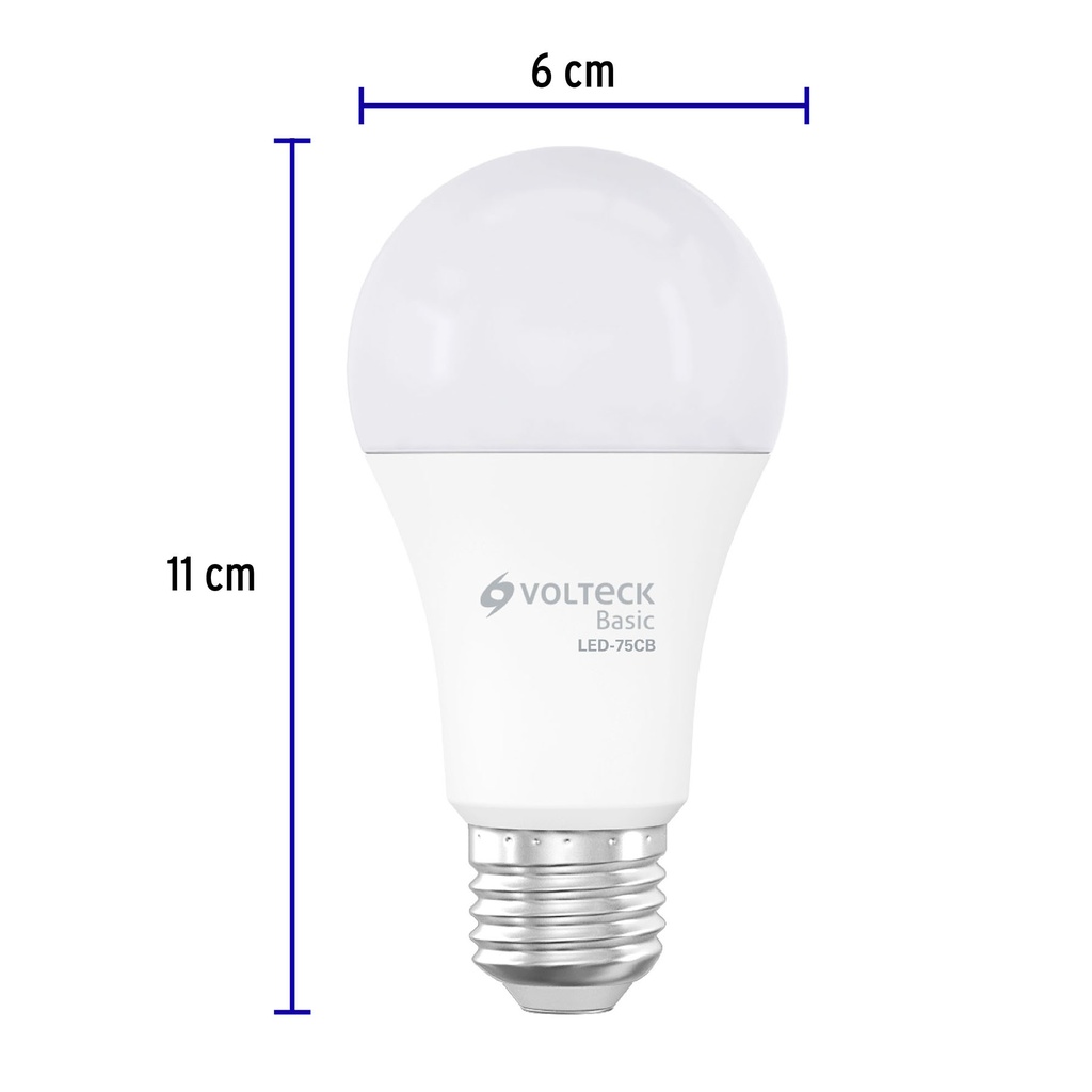 LED-75CB | Lámpara LED A19 10 W (equiv. 75 W), luz cálida, caja, Basic