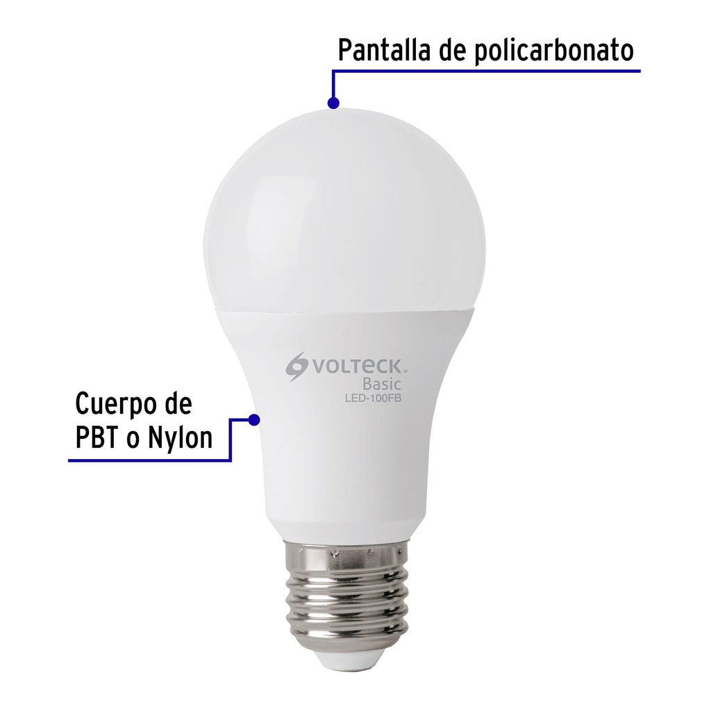 LED-100FB | Lámpara LED A19 14 W (equiv. 75 W), luz de día, caja, Basic