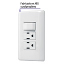 PA-APCO-B3 | Placa armada 2 contactos e interruptor sencillo, Basic