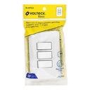 PA-APTR-B | Placa armada con 3 interruptores sencillos, Volteck Basic