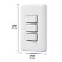 PA-APTR-B | Placa armada con 3 interruptores sencillos, Volteck Basic
