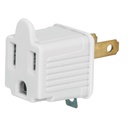 AD-32B-G | Adaptador 3 a 2, blanco, a granel, Volteck