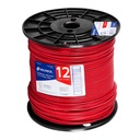 CAB-12R-500 | Metro de cable THHW-LS 12 AWG rojo en carrete de 500 m