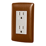 CODO-IM | Contacto dúplex aterrizado, color madera, línea Italiana 