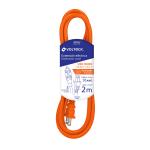ER-2X16 | Extensión eléctrica de uso rudo 2 m 2x16 AWG, Volteck