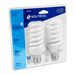 F-24EX2 | Pack 2 lámparas espiral T4 24 W luz de día, blíster, Volteck