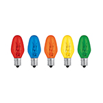 FI-50C | Caja con 50 focos incandescentes de colores base E12 7.5W