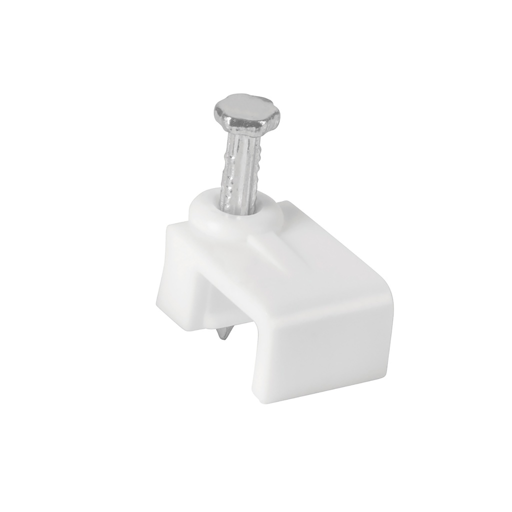 GPL-8BG | Bolsa con 500 grapas blancas de 5 X 8.5 mm para cable plano