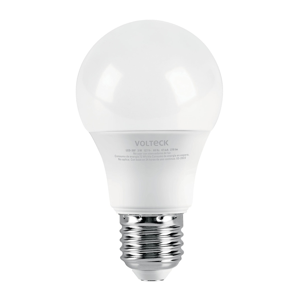 LED-30F | Lámpara LED A19 3 W (equiv. 25 W), luz de día, blíster