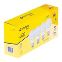 LED-60CBX4 | Pack de 4 lámparas LED A19 8 W (equiv. 60 W), luz cálida