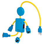 MUL-4NI | Multicontacto 16 AWG figura de niño con 4 entradas, Volteck