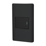 PA-APSE15-ELN | Placa armada negra 1 interruptor de 3 vías 1.5 mód, Lisboa