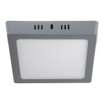 PLA-219L | Luminario LED cuadrado tipo plafón 12 W, gris, luz de día