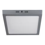 PLA-220L | Luminario LED cuadrado tipo plafón 18 W, gris, luz de día