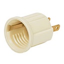 POBA-20 | Portalámpara de baquelita, con adaptador, marfil, Volteck