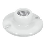 POPO-15 | Portalámpara de porcelana, 3-1/2', redonda, Volteck