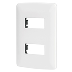 PPDO-IB | Placa 2 módulos de ABS, línea Italiana, color blanco