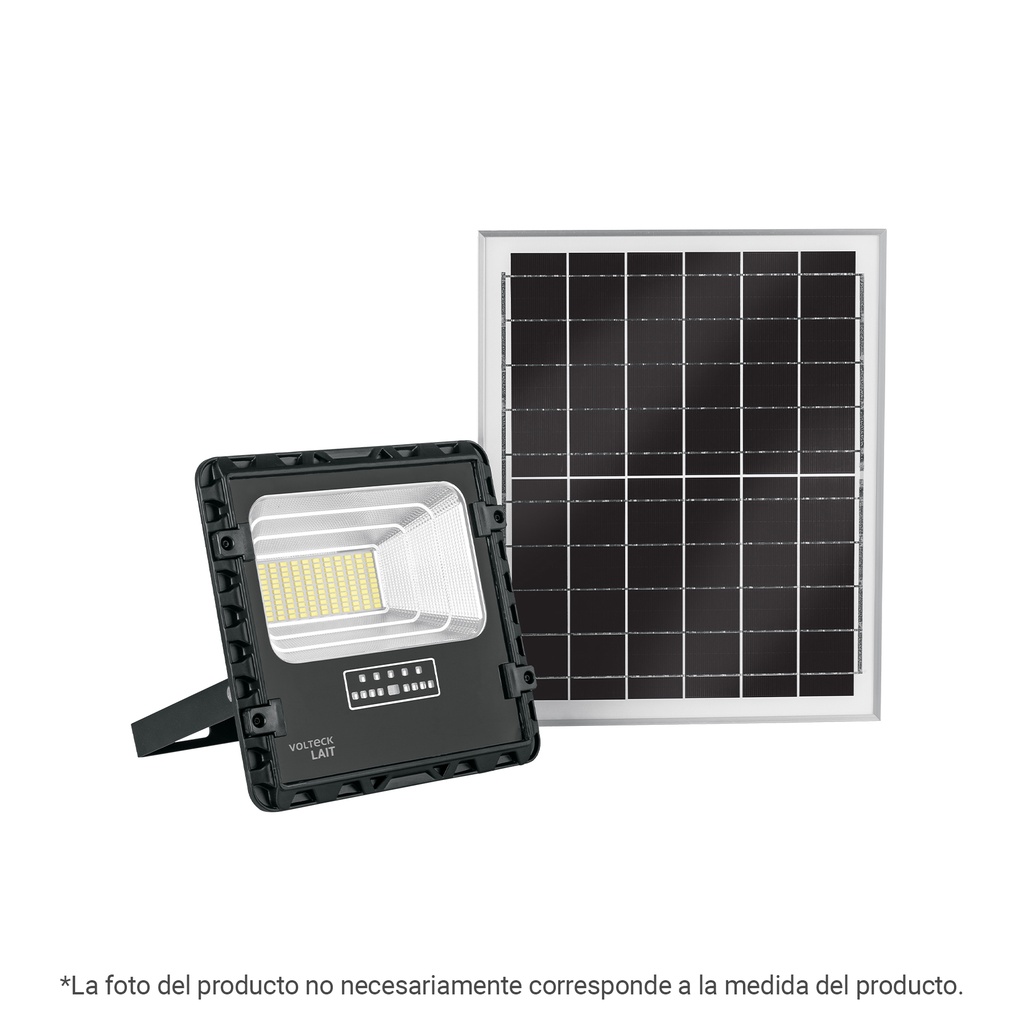 REF-506SL | Reflector Led 200 W con panel solar, luz de día, Volteck