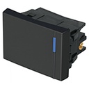 APSE15-EEN | Interruptor de 3 vías, 1.5 módulos, línea Española, negro