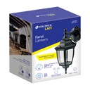 ARB-103S | Arbotante tipo farol suspendido negro, lámpara no incluida