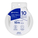 CAB-10B-10 | Carrete con 10 m de cable THHW-LS 10 AWG blanco, Volteck