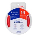 CAB-14R-25 | Carrete con 25 m de cable THHW-LS 14 AWG rojo, Volteck