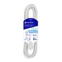 ED-8B | Extensión eléctrica doméstica 8 m blanca con clavija plana