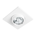 EMP-116S | Luminario cuadrado blanco spot esférico, lámpara no incluida