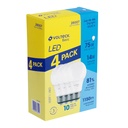 LED-100FBX4 | Pack de 4 lámparas LED A19 14 W (equiv. 75 W), luz de día