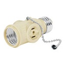 POBA-17 | Portalámpara de baquelita, con interruptor de cadena,Volteck
