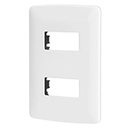 PPDO-IB | Placa 2 módulos de ABS, línea Italiana, color blanco