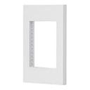 PPTR-EB | Placa 1 ventana, 3 módulos, línea Española, color blanco