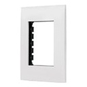 PPTR-OB | Placa 3 módulos de ABS, línea Oslo, color blanco, Volteck