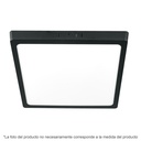 PLA-232L | Luminario de LED 18 W cuadrado tipo plafón luz de día, negro