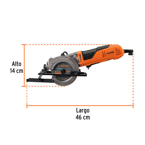 Sierra circular compacta 4-1/2', 750W, TRUPER PRO | SICI-4-1/2A | 100123