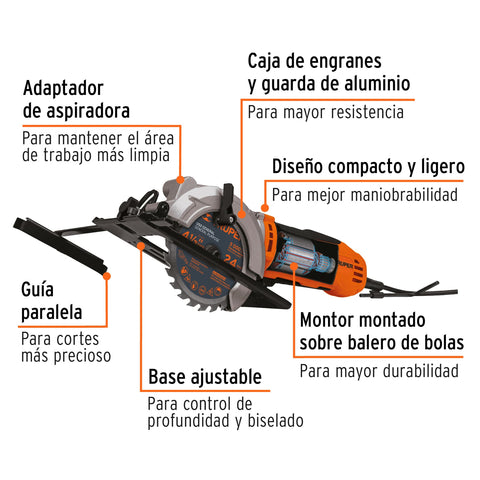 Sierra circular compacta 4-1/2', 750W, TRUPER PRO | SICI-4-1/2A | 100123